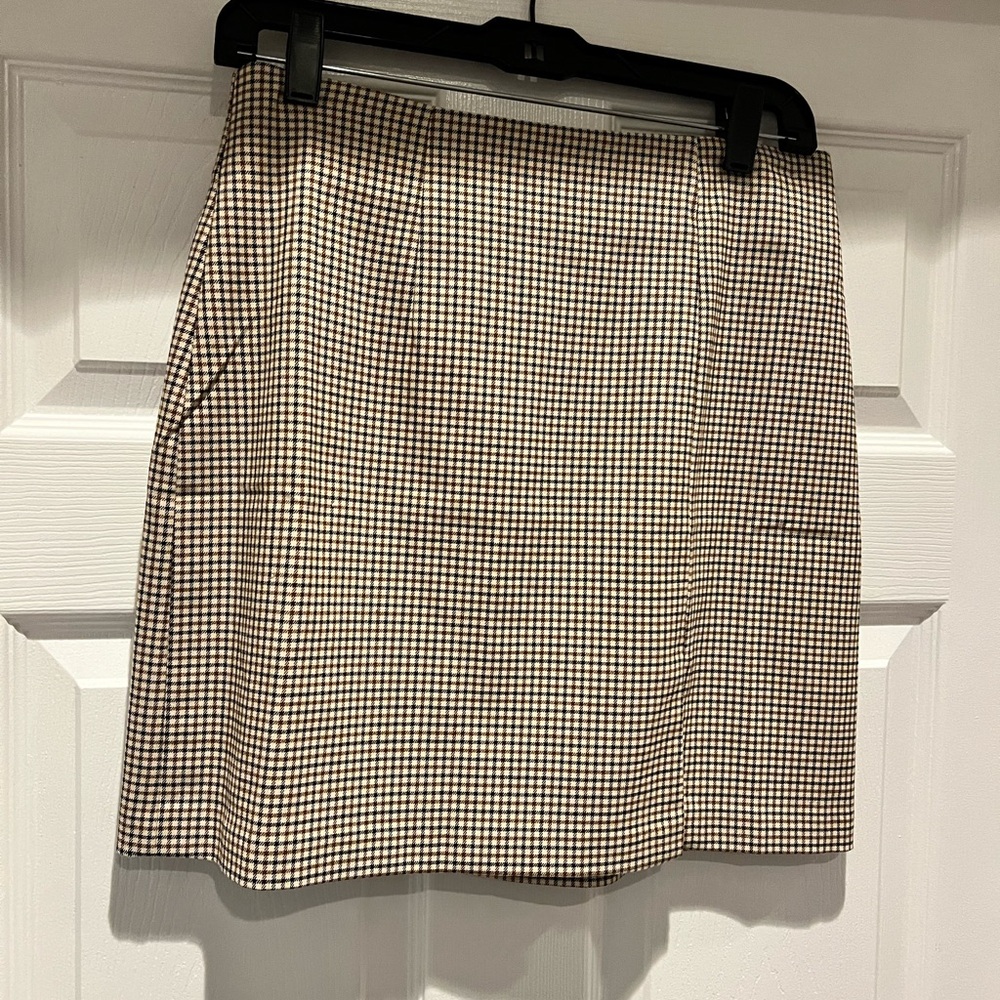 Oak & Fort mini skirt, size 6, houndstooth